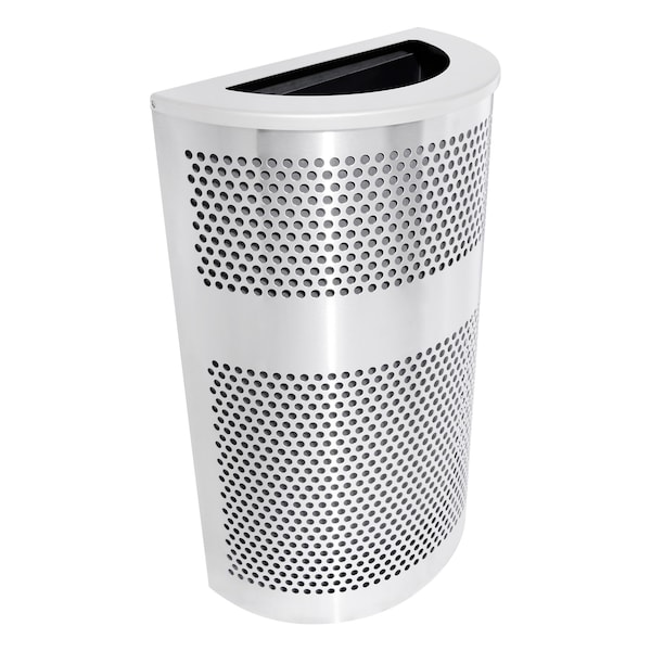 Ex-Cell Kaiser 20-Gal. Waste Receptacle - Stainless Steel, SS w/platinum lid VC2234 HR SS/PLTNM - main